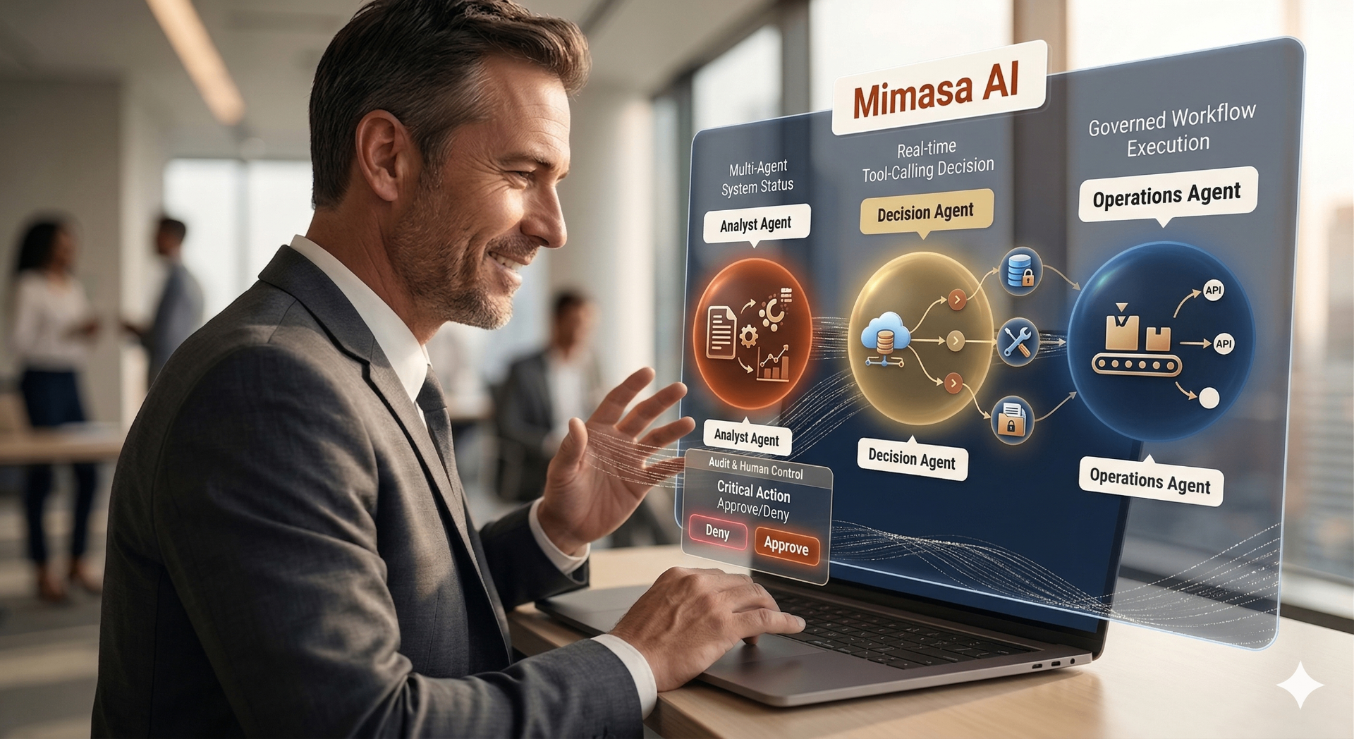 Enterprise team using Mimasa AI workflow automation software